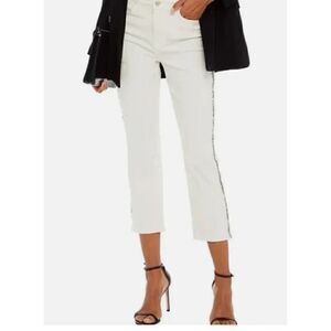 L’Agence White Nadia High Rise Straight Cropped Jean NWT Size 30